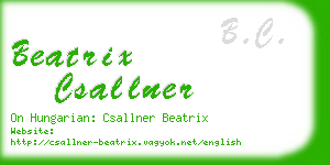 beatrix csallner business card
